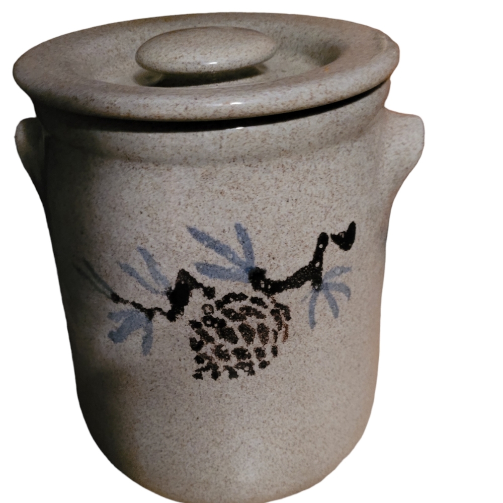 Old Time Pottery Stoneware Canister
